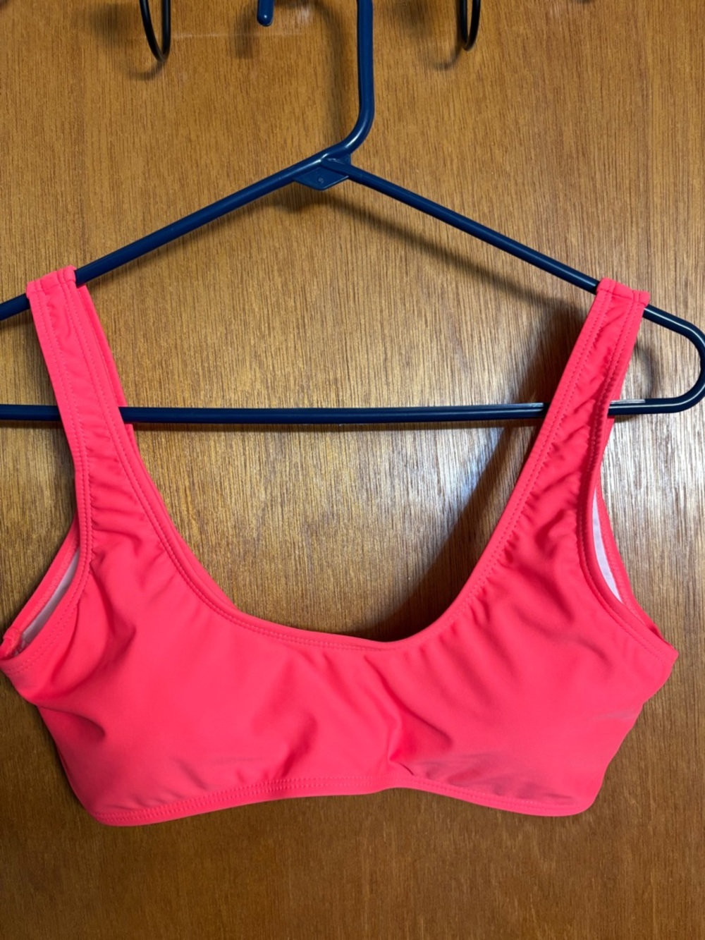 SHEIN Coral Red Scoop Swim Bralette